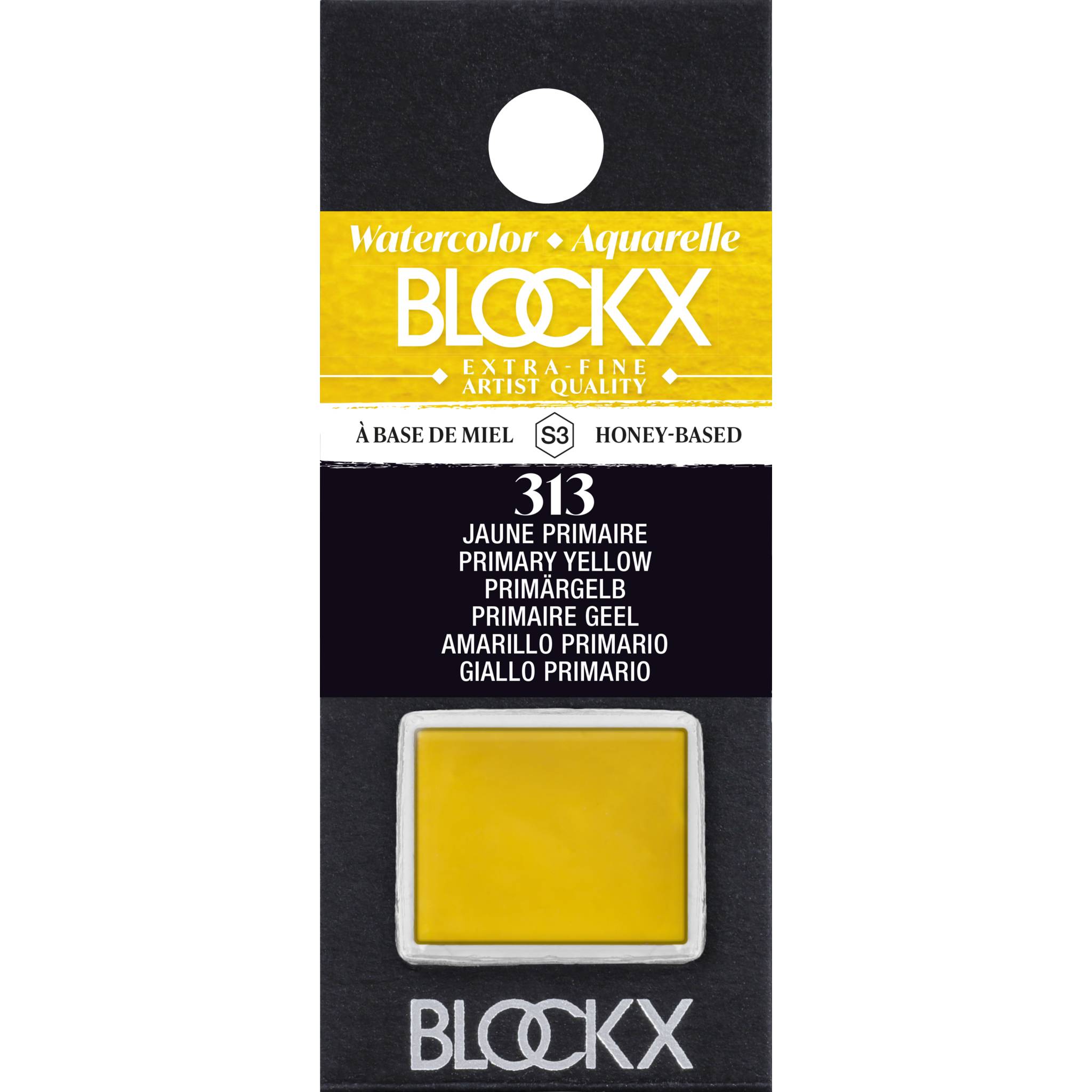 Blockx 3x Aquarellfarbe, Primärgelb - 1/2 Näpfchen 1,5ml - Primärgelb 41313BXC