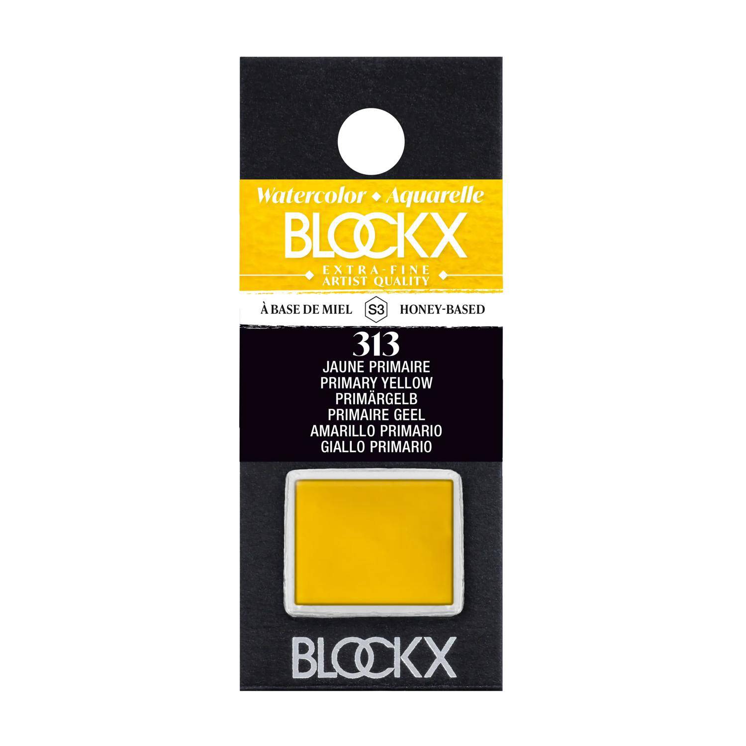 Blockx 3x Aquarellfarbe, Primärgelb - 1/2 Näpfchen 1,5ml - Primärgelb 41313BXC