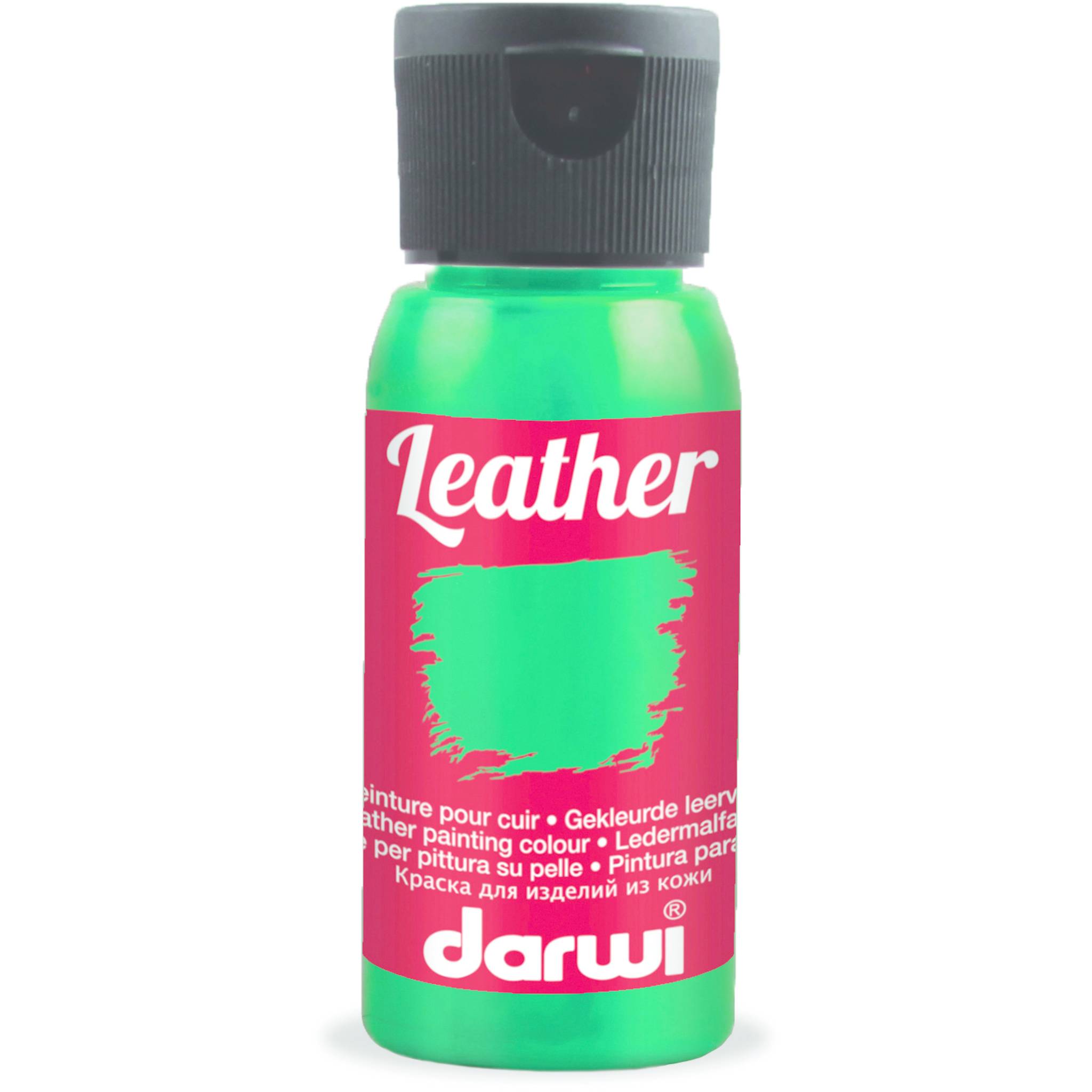 Darwi 4x DARWI Ledermalfarbe, Flasche 50ml, Tannengrün Tannengrün DA0420050626C