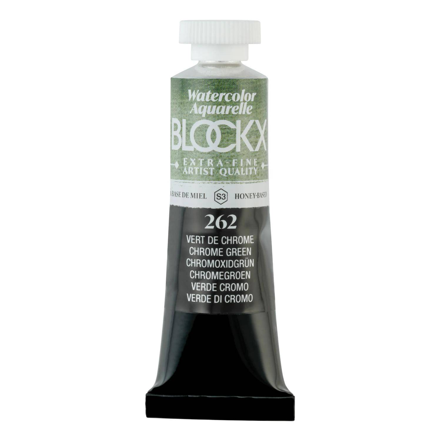 Blockx 3x Aquarellfarbe, Chromoxidgrün - Tube 15ml - Chromgrün 44262BXC