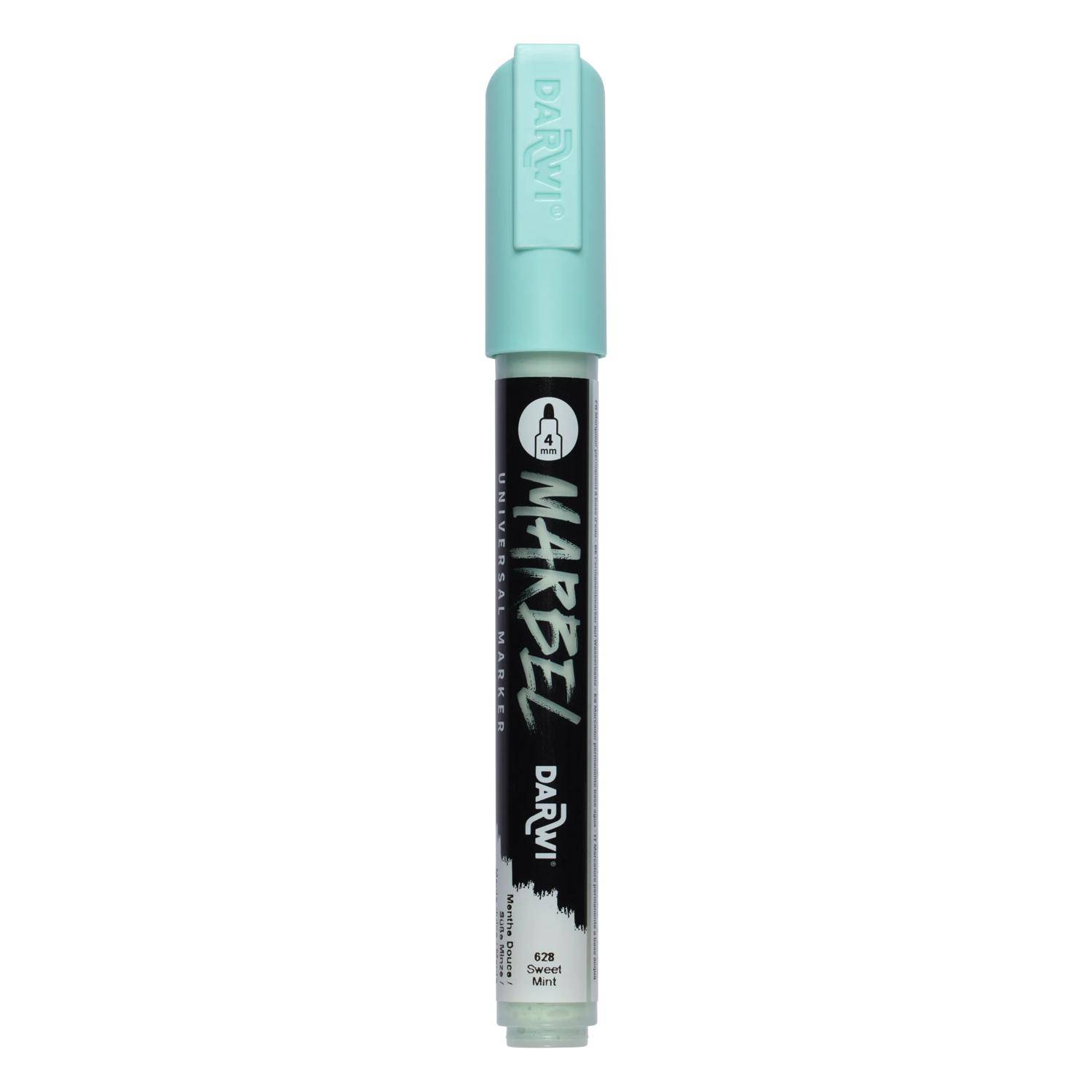 Darwi 6x Marker Acrylfarbe, Rundspitze medium 4mm Süße Minze DA0226004628C