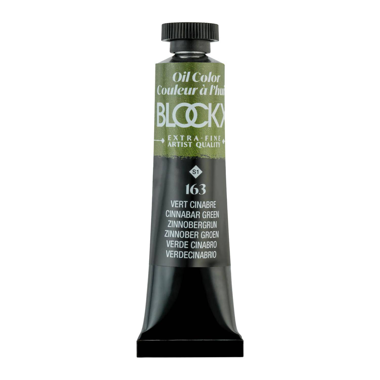 Blockx 3x Ölfarbe, Zinnobergrün, Tube 20ml - Zinnobergrün 212163BXC