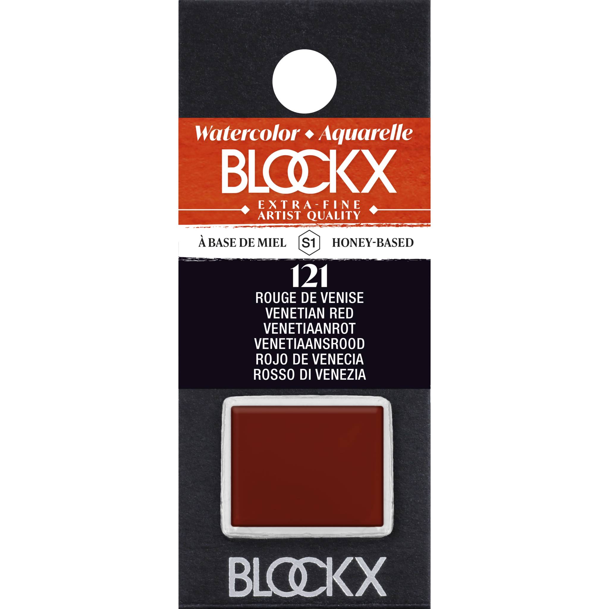 Blockx 3x Aquarellfarbe, Venetienrot- 1/2 Näpfchen 1,5ml - Venezienrot 41121BXC