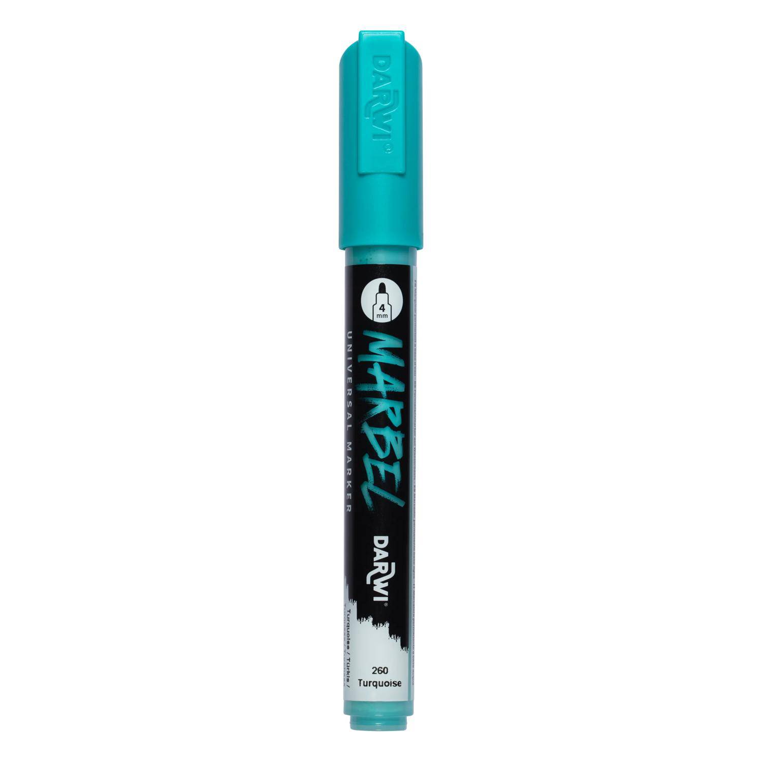 Darwi 6x Universalmarker Acrylfarbe, Rundspitze medium 4mm Türkis DA0226004260C