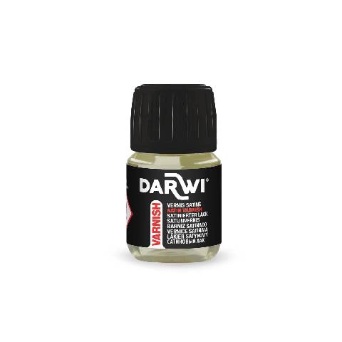 Darwi 5x DARWI Klarlack auf Alkoholbasis, Flasche 30ml, seidenmatt DA3000030002C