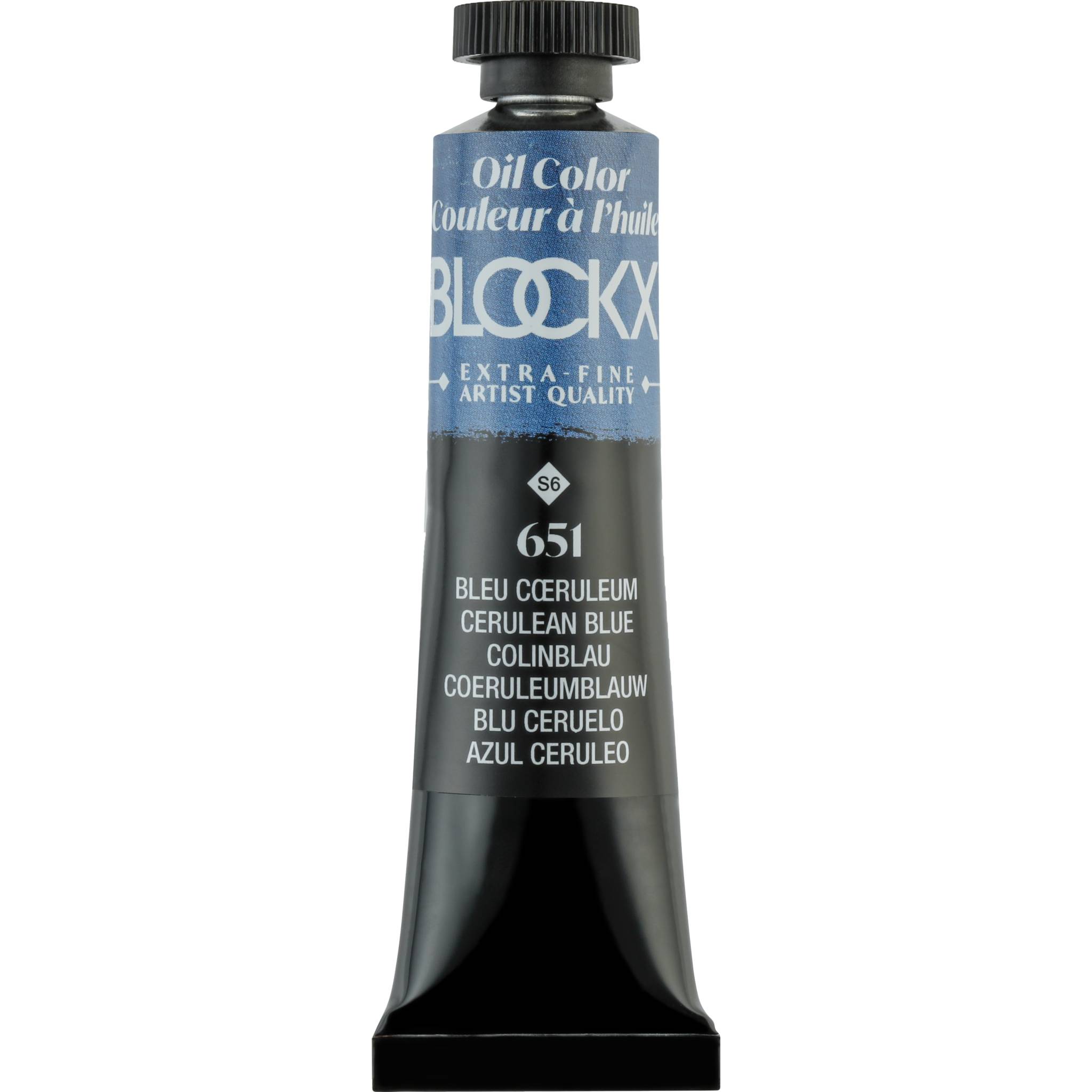 Blockx 3x Ölfarbe, Colinblau, Tube 20ml - Blau Coeruleum 212651BXC