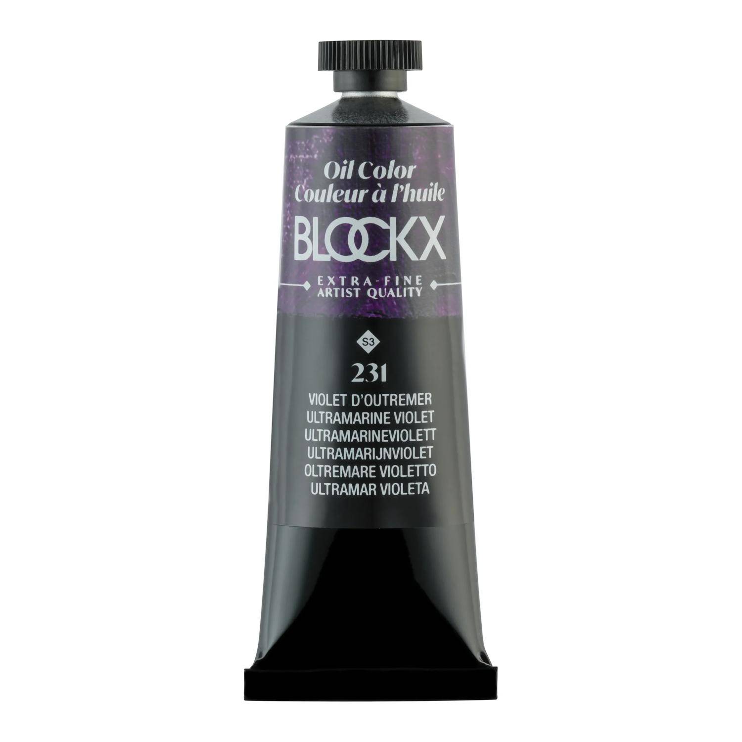 Blockx 3x Ölfarbe, Ultramarinviolett - Tube 35ml - Violet d'outremer 213231BXC