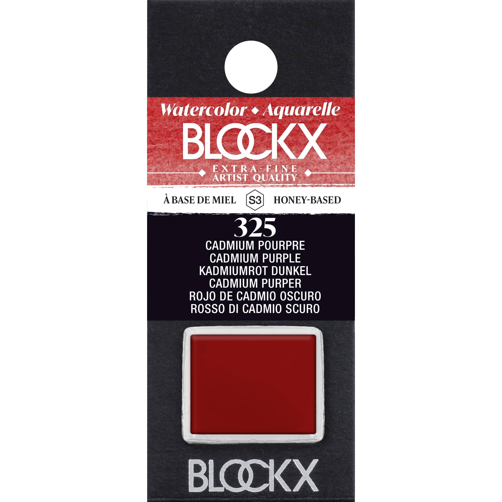 Blockx 3x Aquarellfarbe, dunkles Kadmiumrot 1/2 Näpfchen 1,5ml 41325BXC