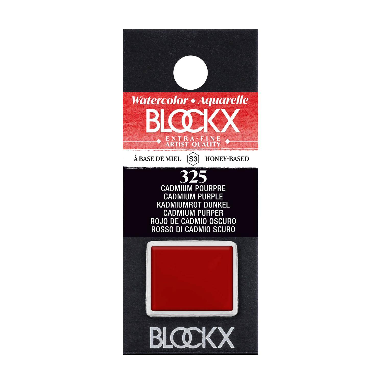 Blockx 3x Aquarellfarbe, dunkles Kadmiumrot 1/2 Näpfchen 1,5ml 41325BXC