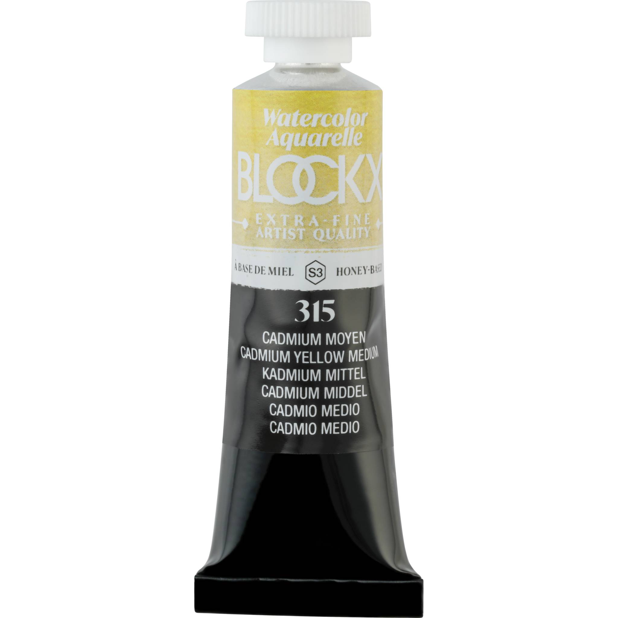 Blockx 3x Aquarellfarbe, Kadmiumgelb mittel Tube 15ml Cadmium Mittel 44315BXC