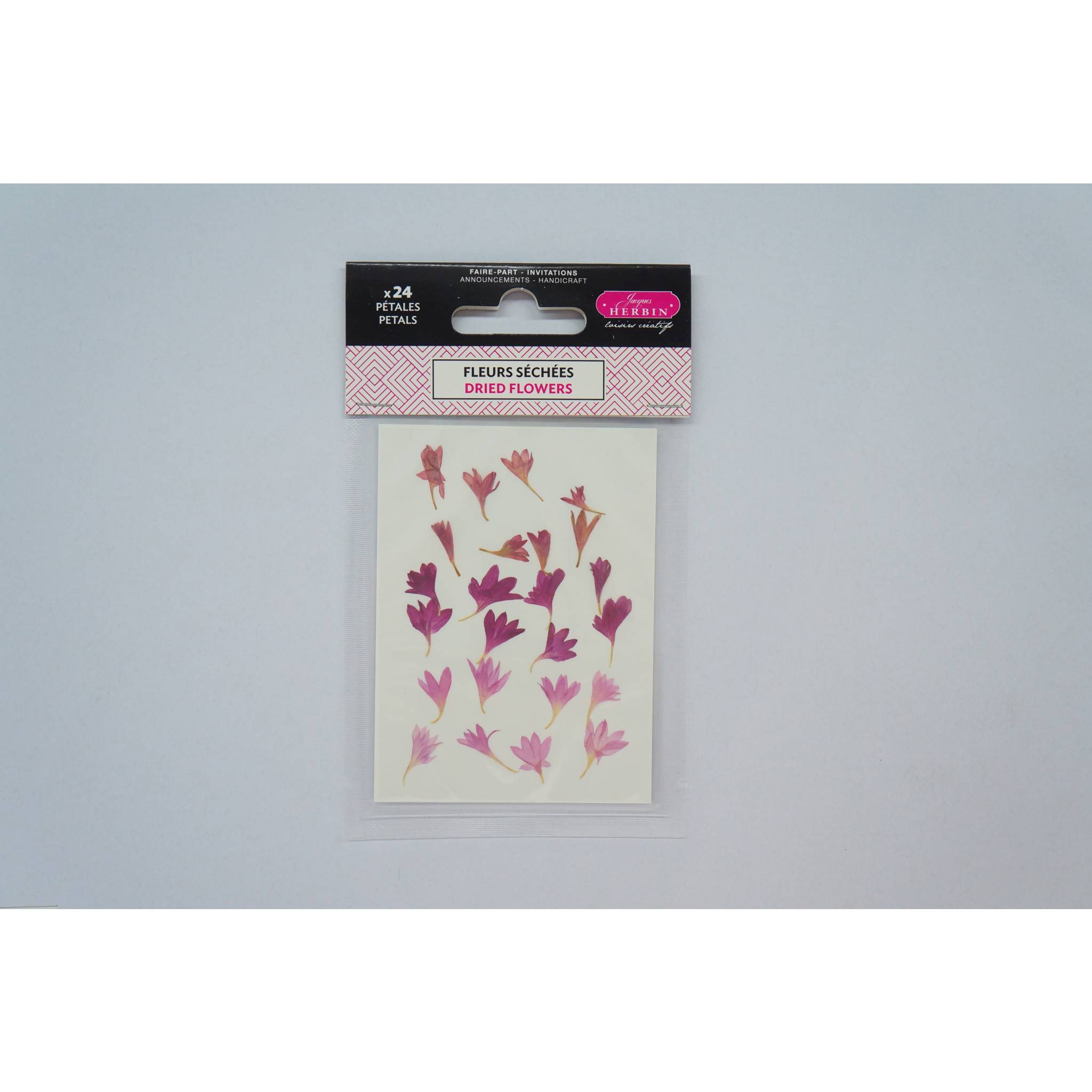 Jacques Herbin 3x Trockenblumen, Kornblumenblätter, Packung 24 Stück Rosa 41364T