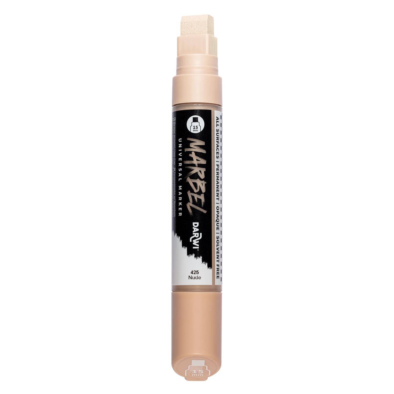 Darwi 3x Marker Acrylfarbe, rechteckige breite Spitze 15mm Nude DA0222015425C