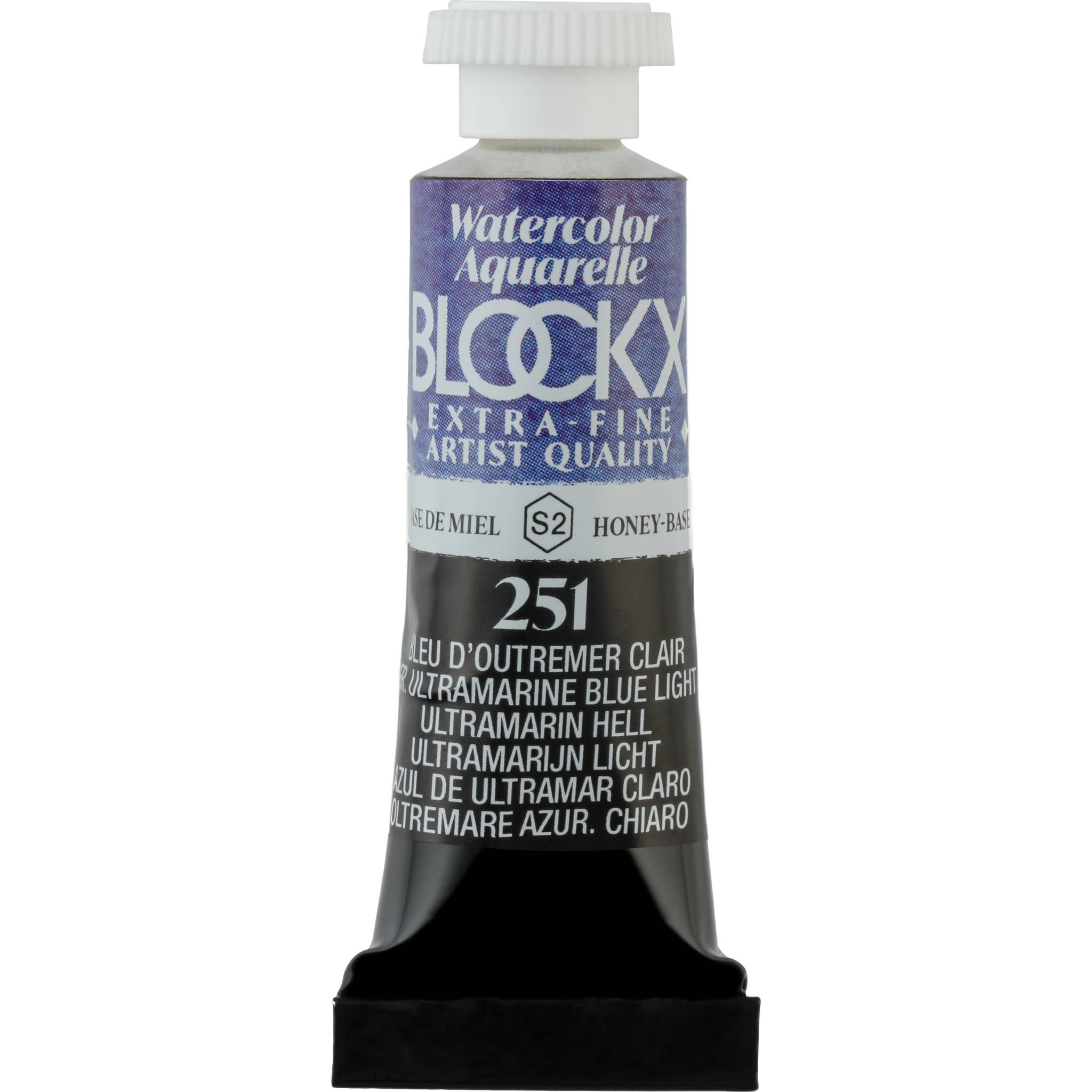Blockx 3x Aquarellfarbe, Ultramarin hell Tube 5ml Ultramarinblau hell 43251BXC
