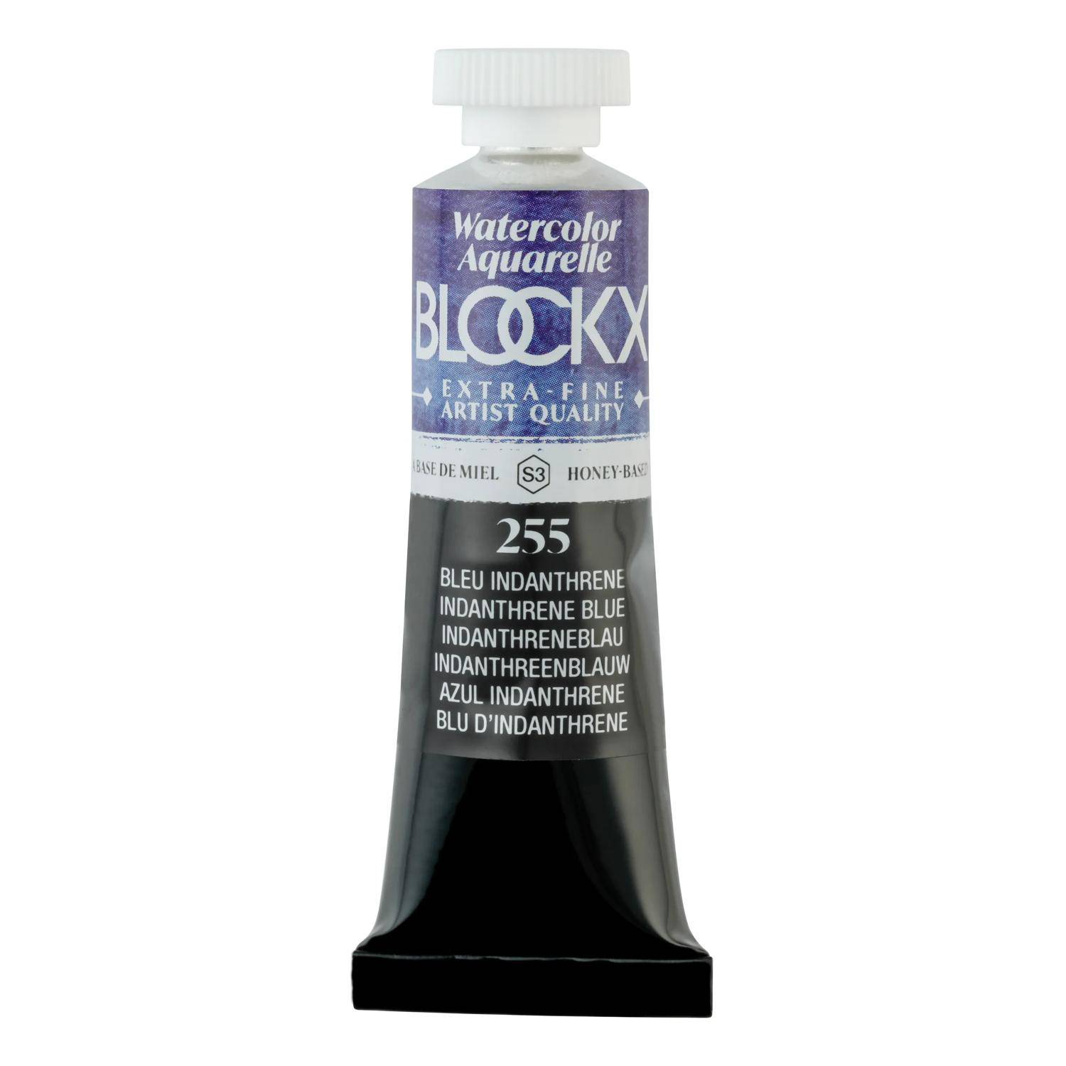 Blockx 3x Aquarellfarbe, Indanthrenblau - Tube 15ml - Indanthrenblau 44255BXC