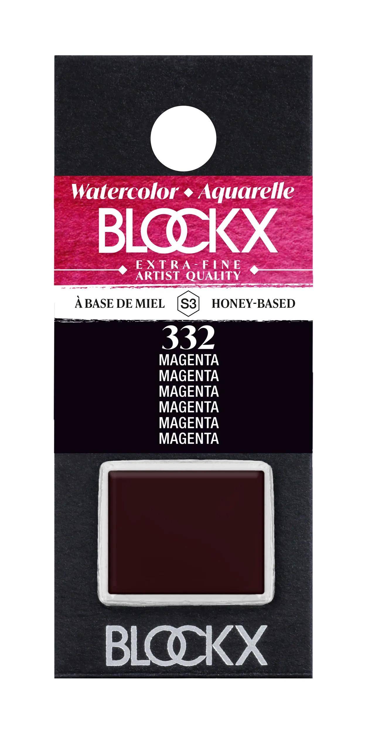 Blockx 3x Aquarellfarbe, Magenta - 1/2 Näpfchen 1,5ml - Magenta| 41332BXC