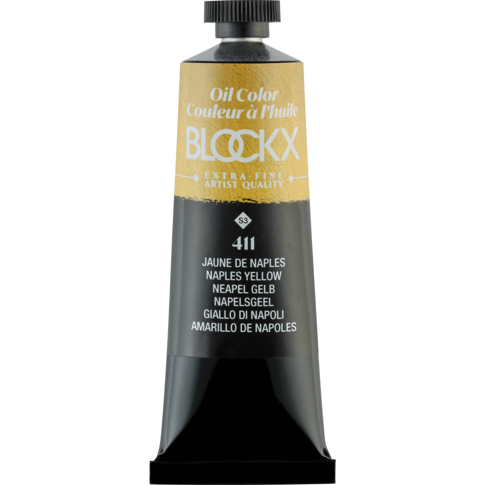 Blockx 3x Ölfarbe, Neapelgelb - Tube 35ml - Neapelgelb 213411BXC