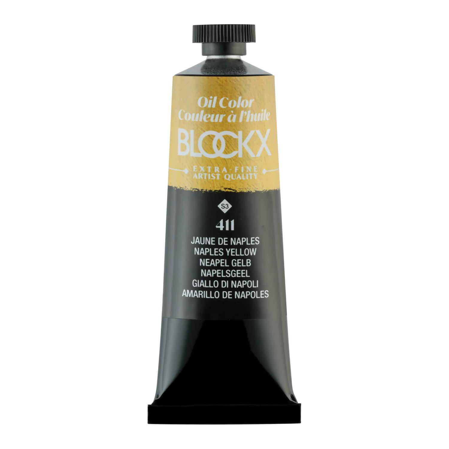 Blockx 3x Ölfarbe, Neapelgelb - Tube 35ml - Neapelgelb 213411BXC