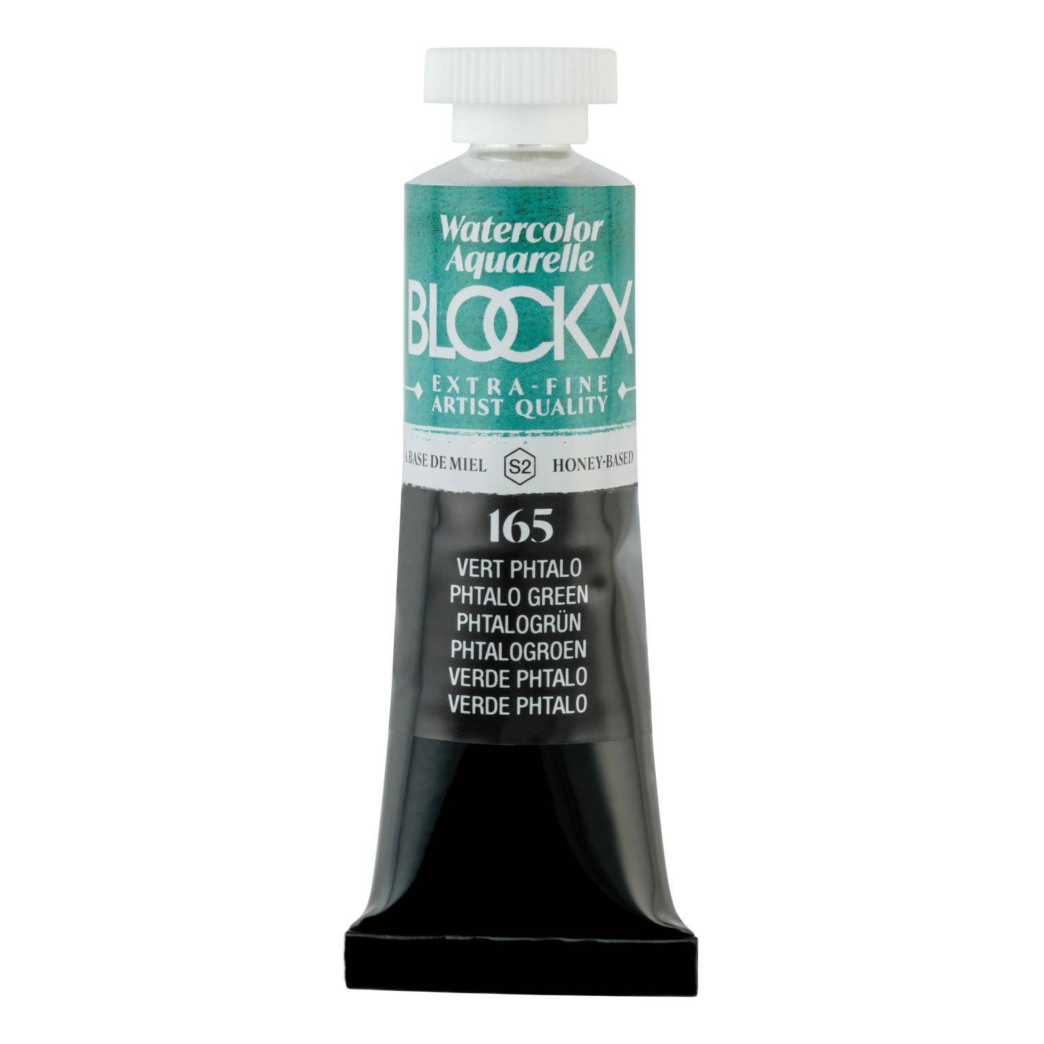 Blockx 3x Aquarellfarbe, Phtalogrün - Tube 15ml - Phthalogrün 44165BXC