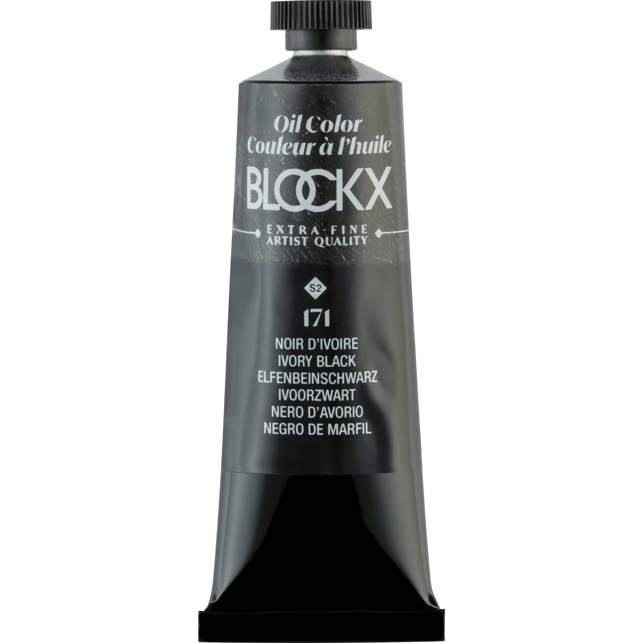 Blockx 3x Ölfarbe, Elfenbeinschwarz - Tube 35ml - Elfenbeinschwarz| 213171BXC