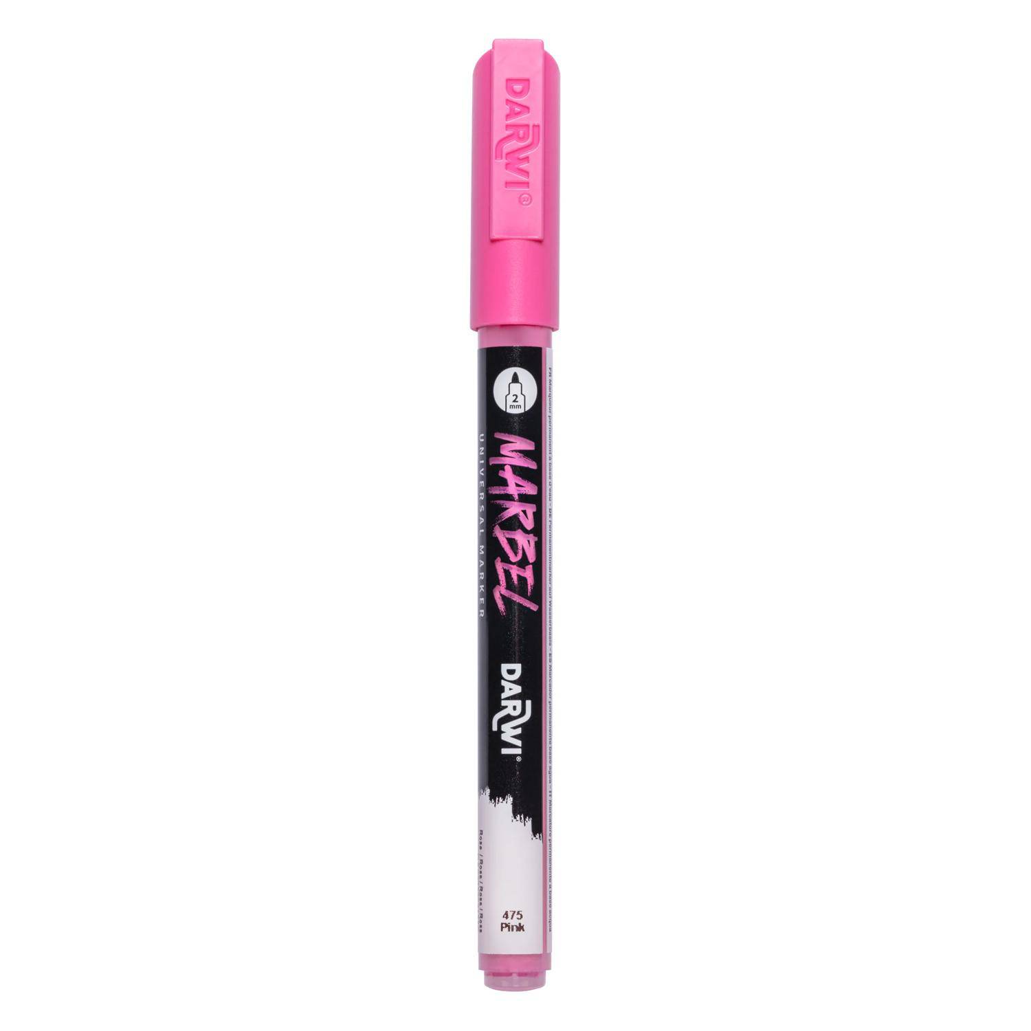 Darwi 6x Marker Acrylfarbe, konische feine Spitze 2mm Rosa DA0223002475C