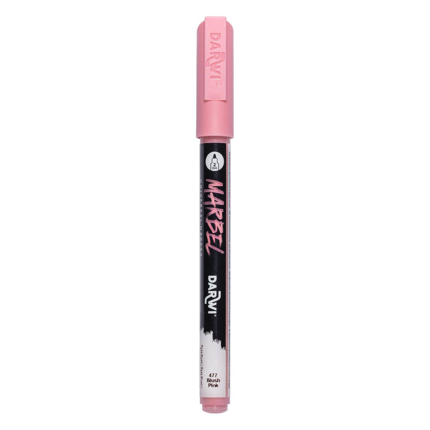 Darwi 6x Marker Acrylfarbe, konische feine Spitze 2mm Rosa Blush DA0223002477C