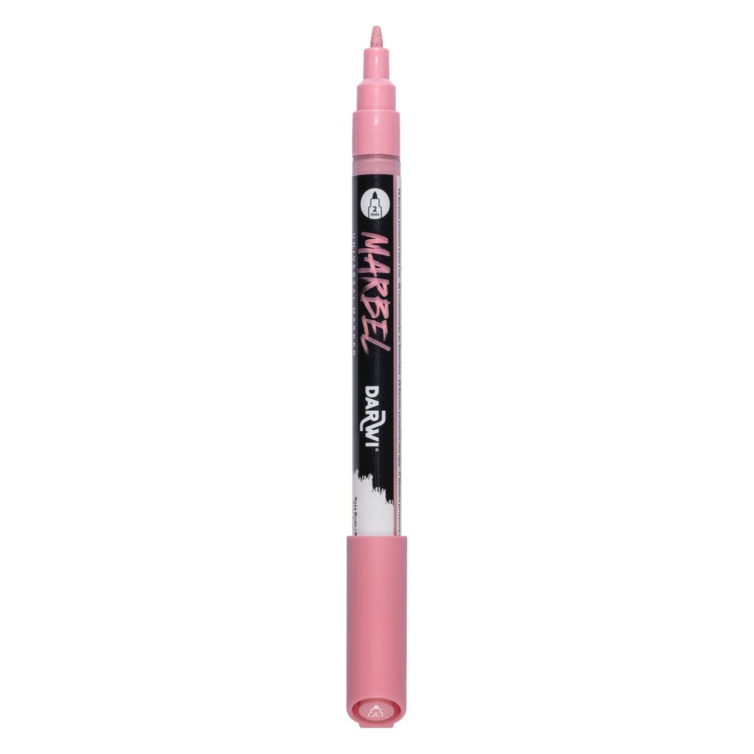 Darwi 6x Marker Acrylfarbe, konische feine Spitze 2mm Rosa Blush DA0223002477C