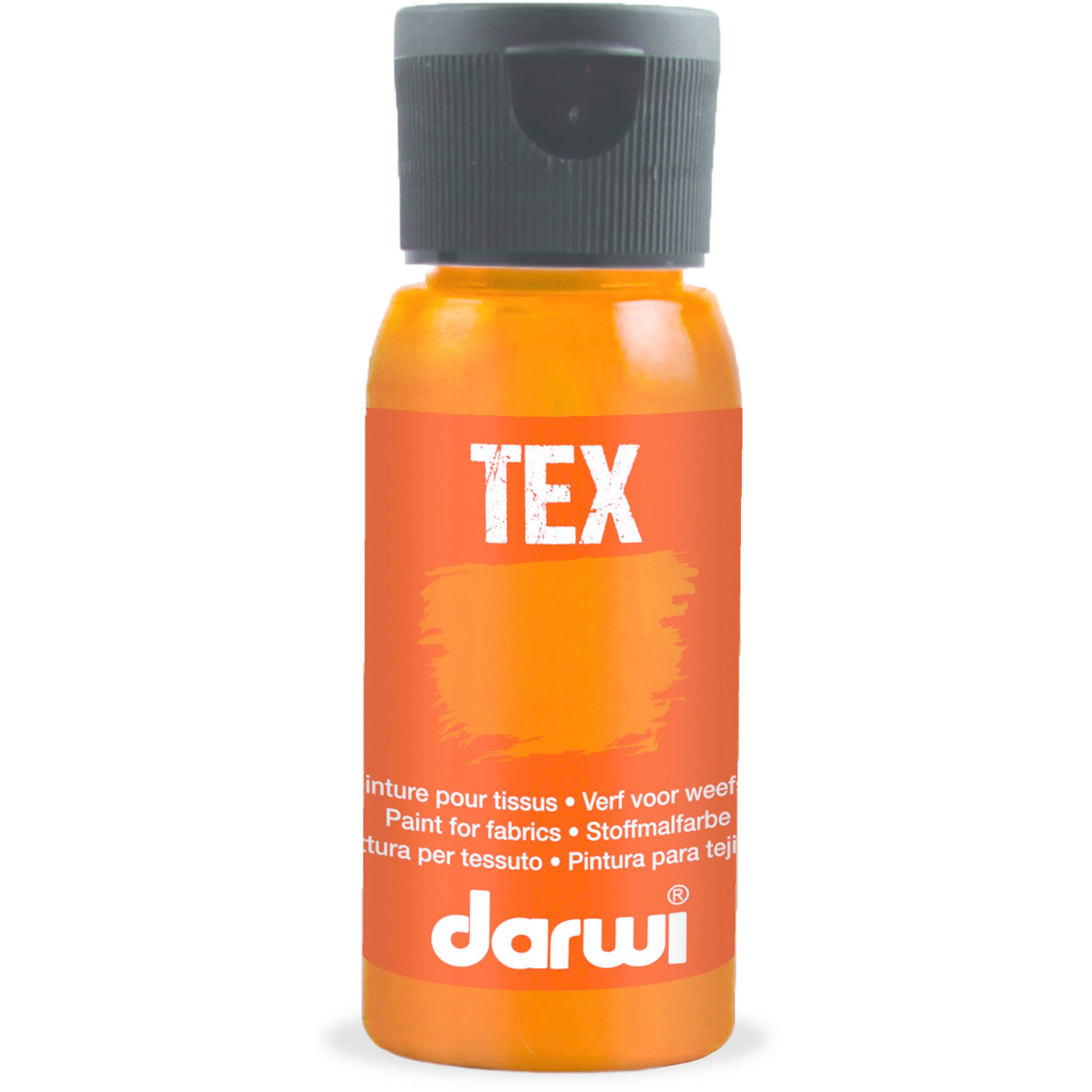 Darwi 4x DARWI Stoffmalfarbe, Flasche 50ml, Orange - Orange DA0100050752C