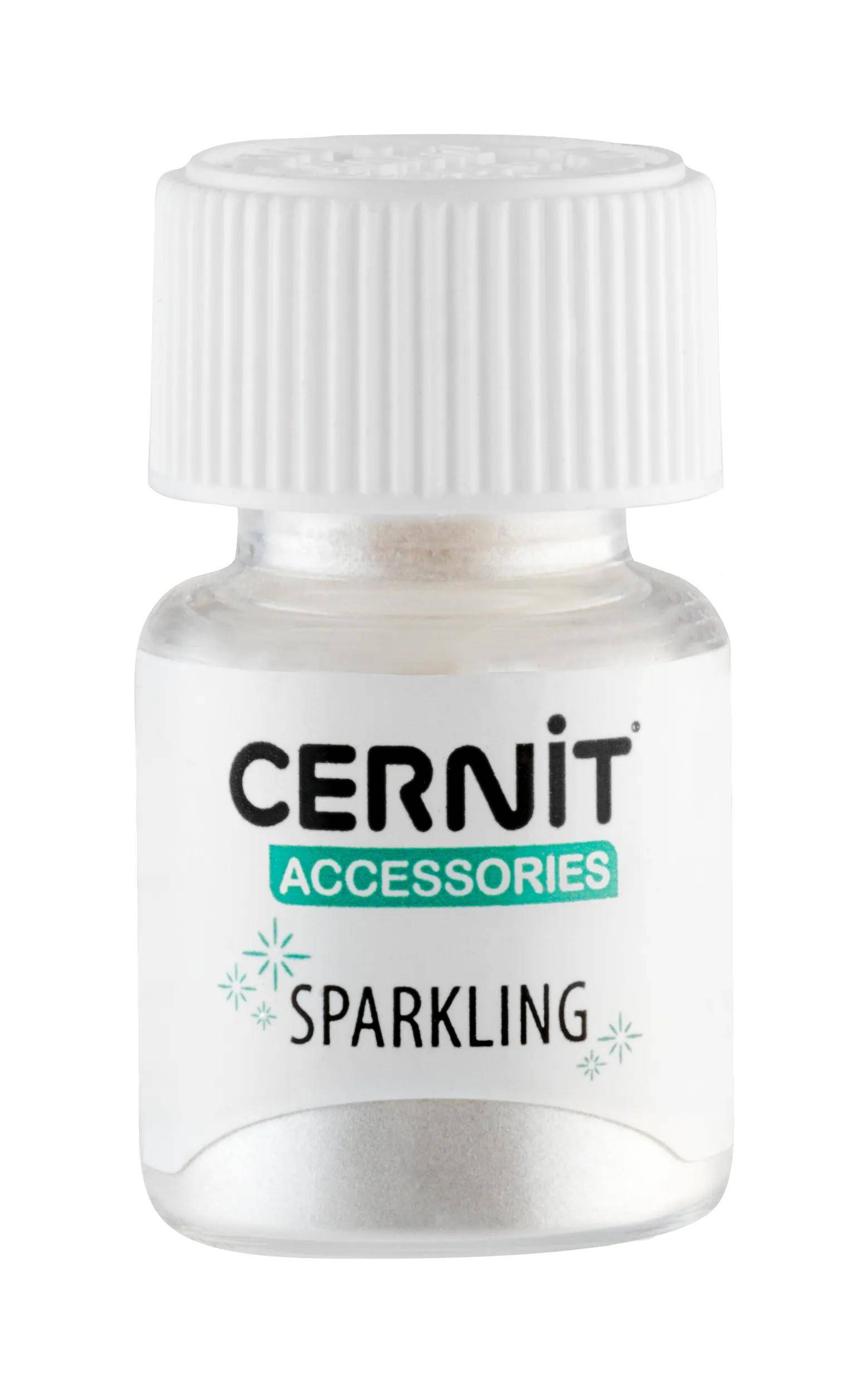 Cernit 6x Sparkling 5g, Metallic Pigmentpulver, Silber - Silber CE6100005080C