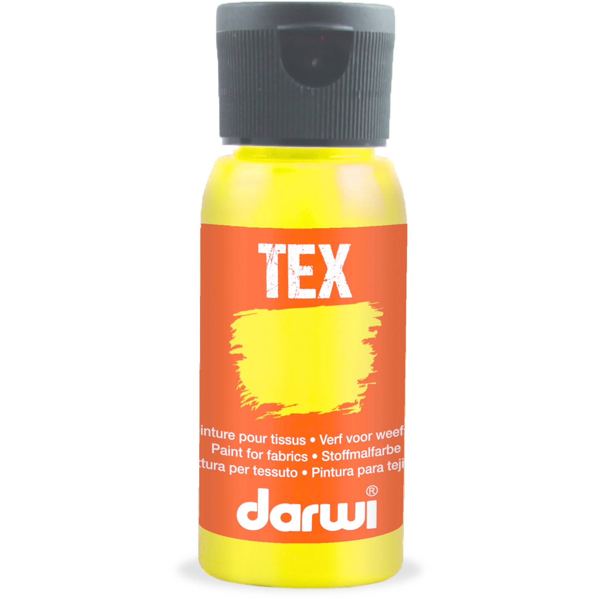 Darwi 4x Stoffmalfarbe, Flasche 50ml, Perlmuttgelb Perlmuttgelb DA0100050751C