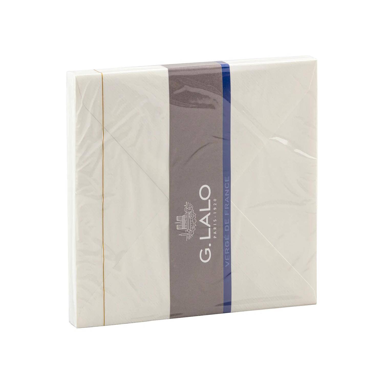 G.Lalo 4x Lalo, Packung mit 25 Umschlägen Vergé de France, 165x165mm Weiß 22400L