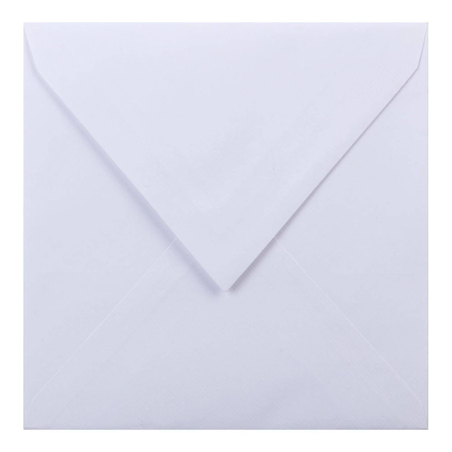 G.Lalo 4x Packung 25 Umschlägen Vergé de France, 165x165mm Extra weiß 22450L