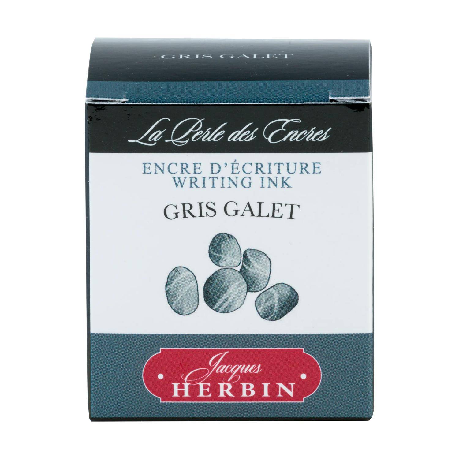 Jacques Herbin 4x Schreibtinte, La Perle des encres, 30 ml Gris Galet 13005T