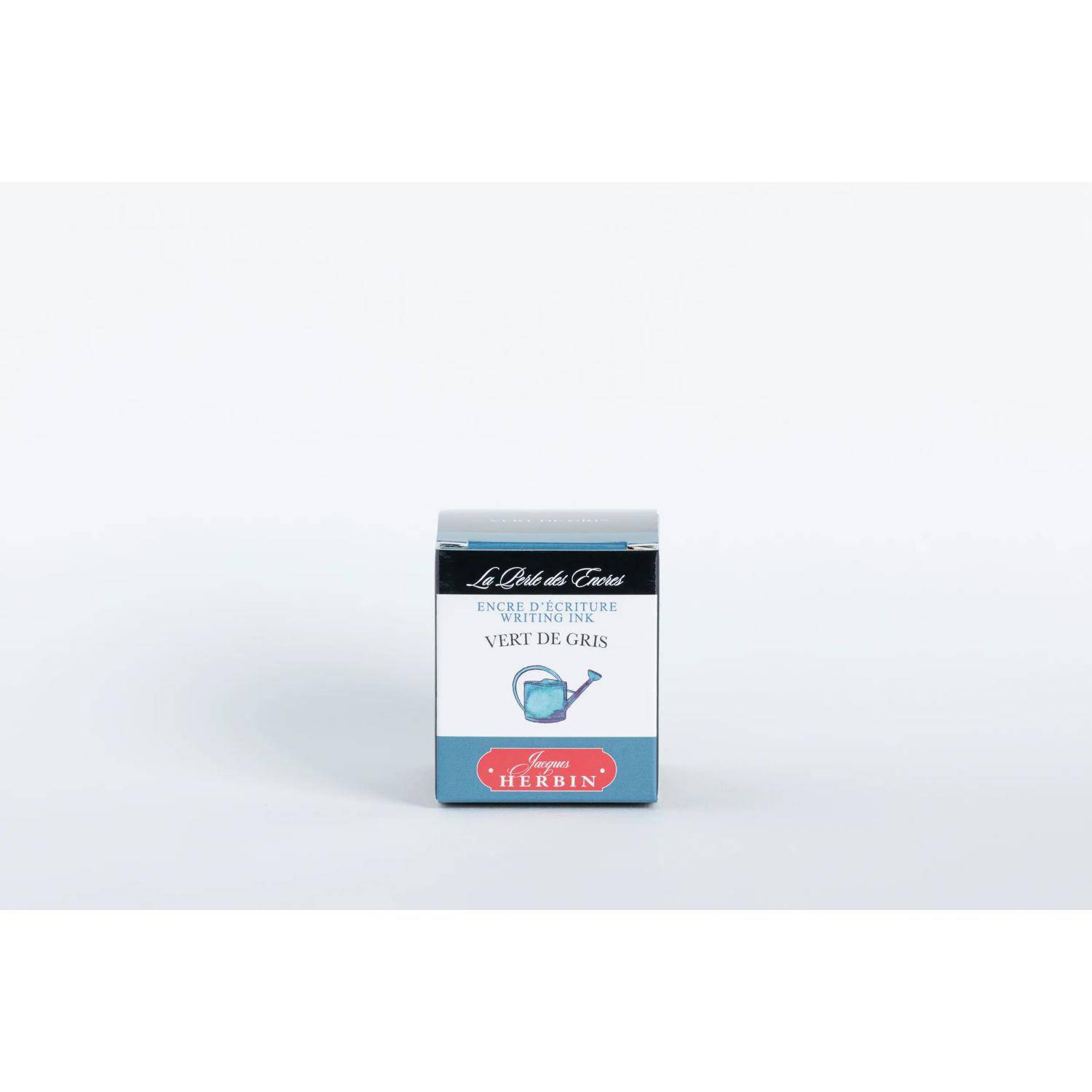 Jacques Herbin 4x Tinte + Tintenroller Flakon 30 ml vert de gris 13007T