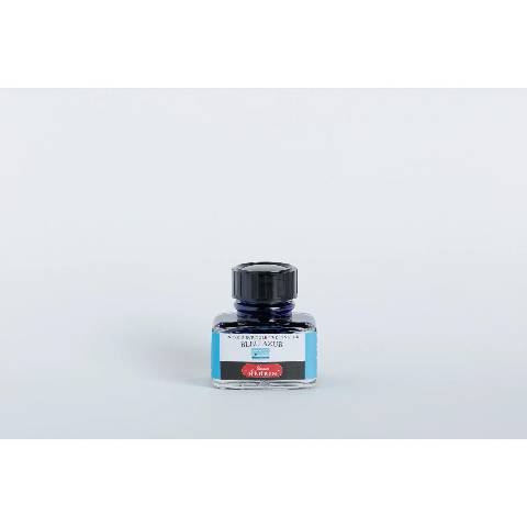 Jacques Herbin 4x Tinte für Füller + Tintenroller Flakon 30 ml Azurblau 13012T