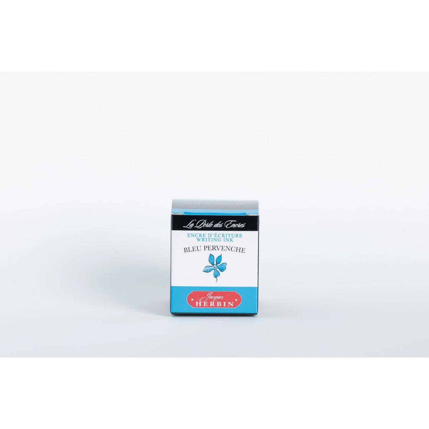 Jacques Herbin 4x Tinte für Füller + Tintenroller Flakon 30 ml Mittelblau 13013T