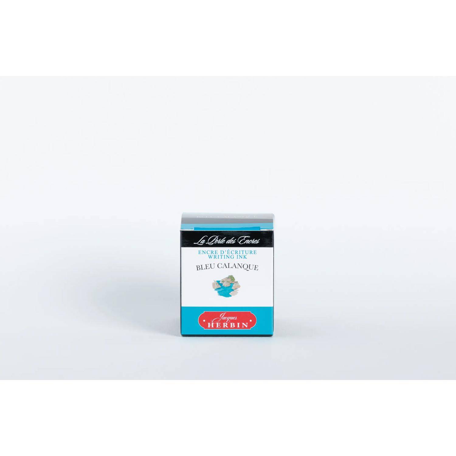 Jacques Herbin 4x Tinte + Tintenroller Flakon 30 ml bleu Calanque 13014T