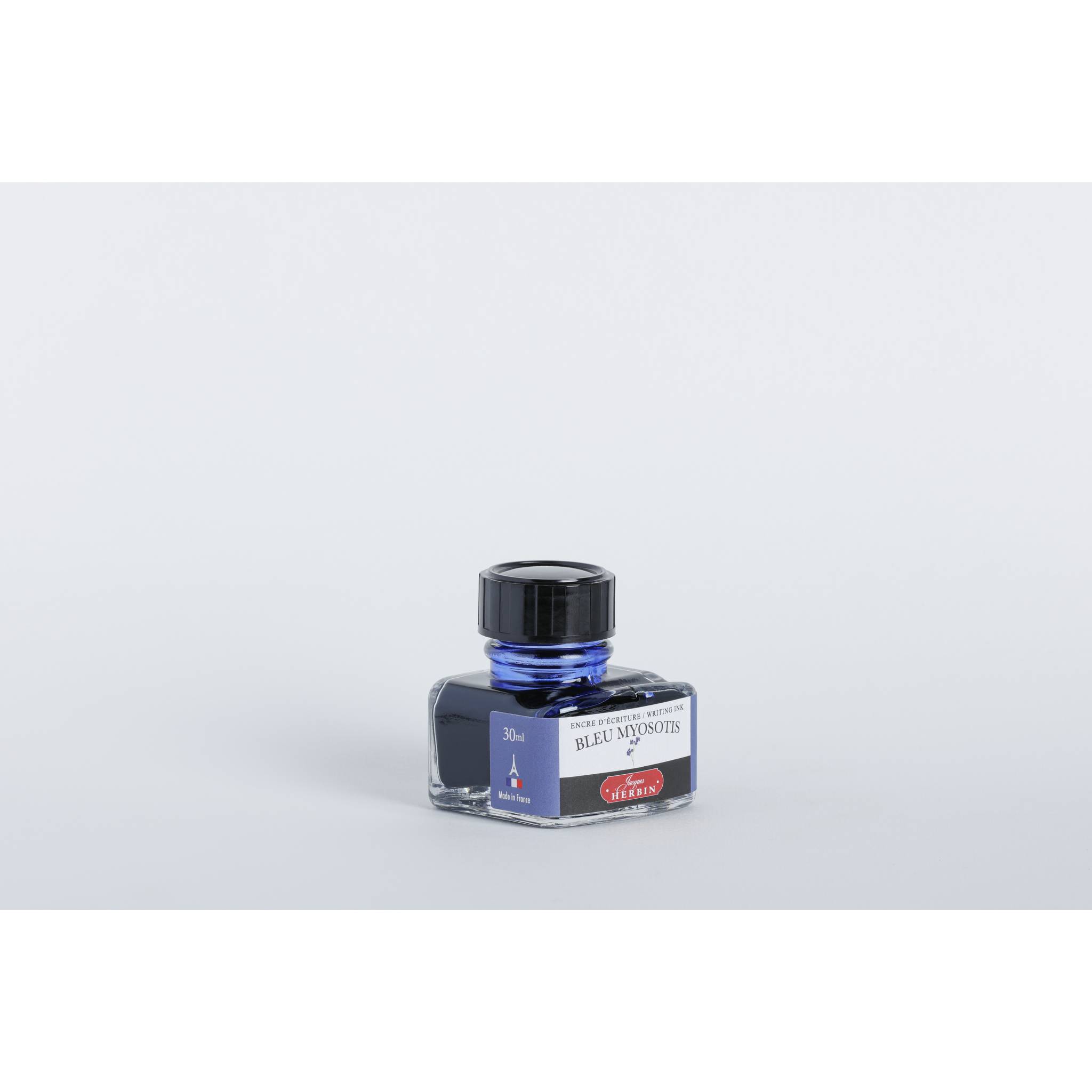 Jacques Herbin 4x Tinte + Tintenroller Flakon 30 ml Blau Vergissmeinnicht 13015T