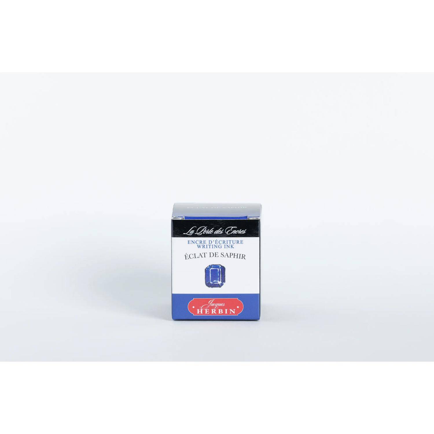 Jacques Herbin 4x Tinte für Füller + Tintenroller Flakon 30 ml Saphirblau 13016T