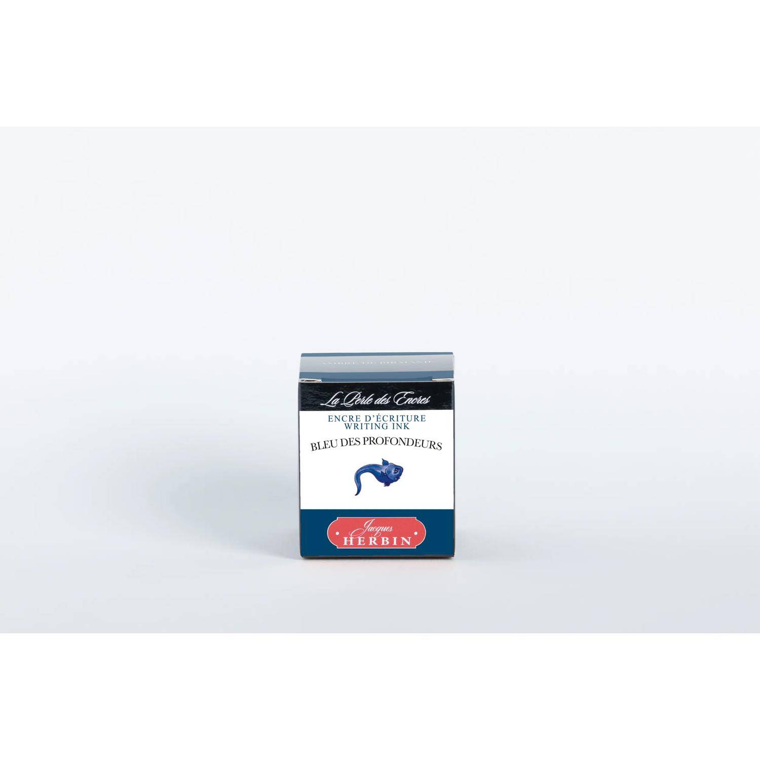 Jacques Herbin 4x Tinte + Tintenroller Flakon 30 ml bleu des profondeur 13018T