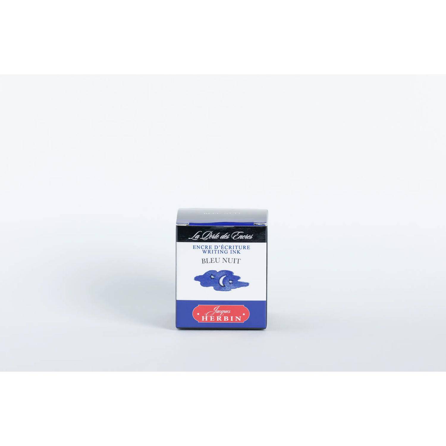 Jacques Herbin 4x Tinte + Tintenroller Flakon 30 ml Mitternachtsblau 13019T