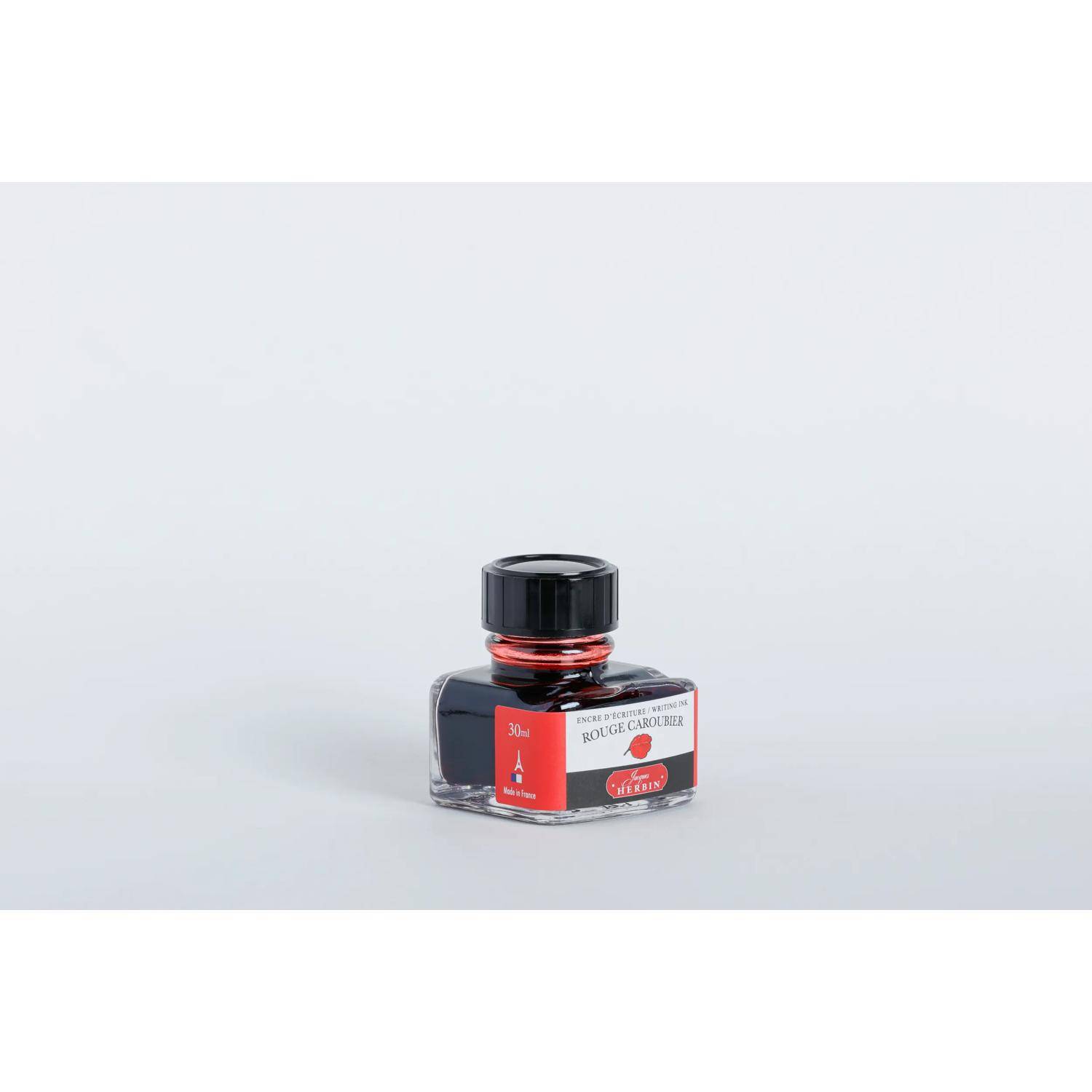 Jacques Herbin 4x Tinte + Tintenroller Flakon 30 ml Johannisbeerrot 13022T
