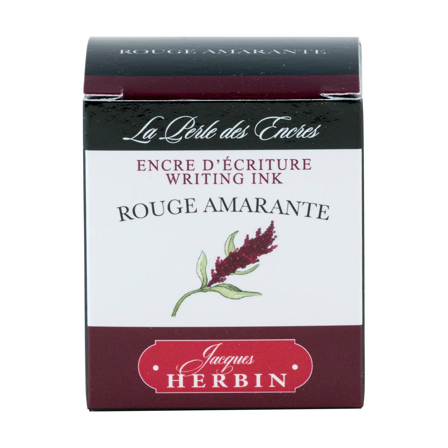 Jacques Herbin 4x Schreibtinte, La Perle des encres, 30 ml Rouge Amarante 13026T