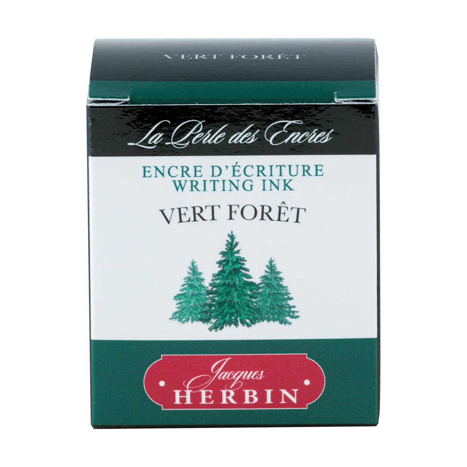 Jacques Herbin 4x Schreibtinte, La Perle des encres, 30 ml Vert forêt 13040T