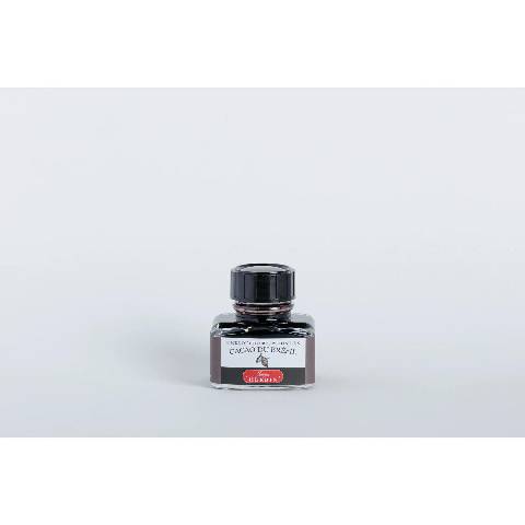 Jacques Herbin 4x Tinte für Füller + Tintenroller Flakon 30 ml Kakaobraun 13045T