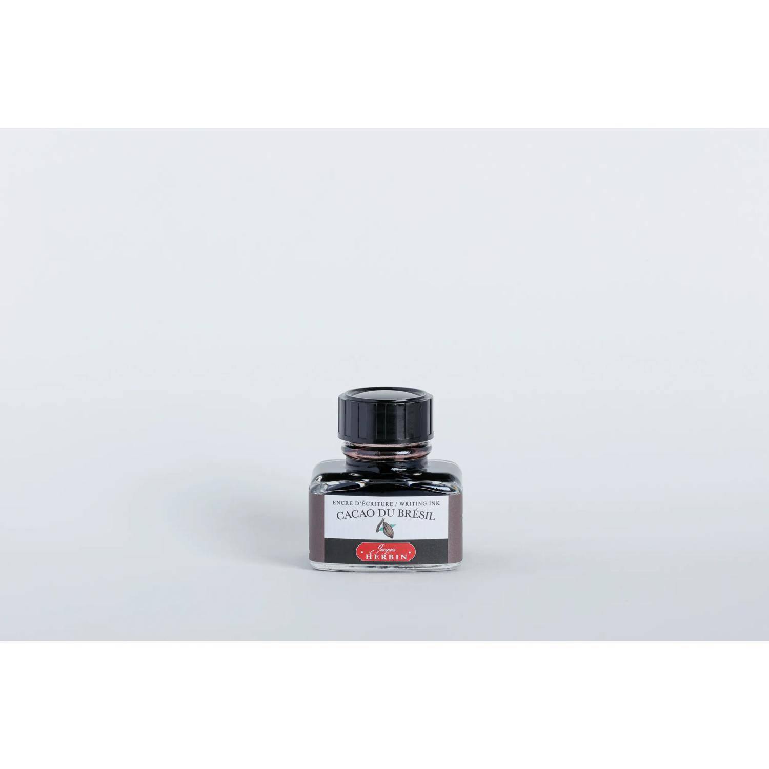 Jacques Herbin 4x Tinte für Füller + Tintenroller Flakon 30 ml Kakaobraun 13045T