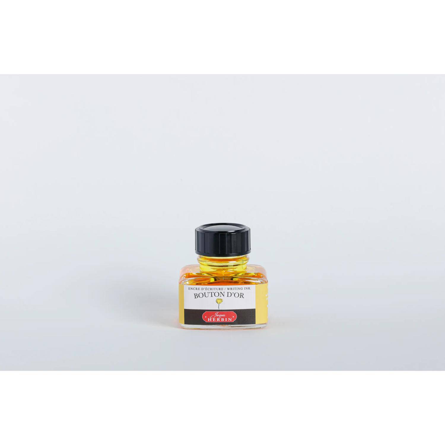 Jacques Herbin 4x Tinte + Tintenroller Flakon 30 ml Butterblumengelb 13053T