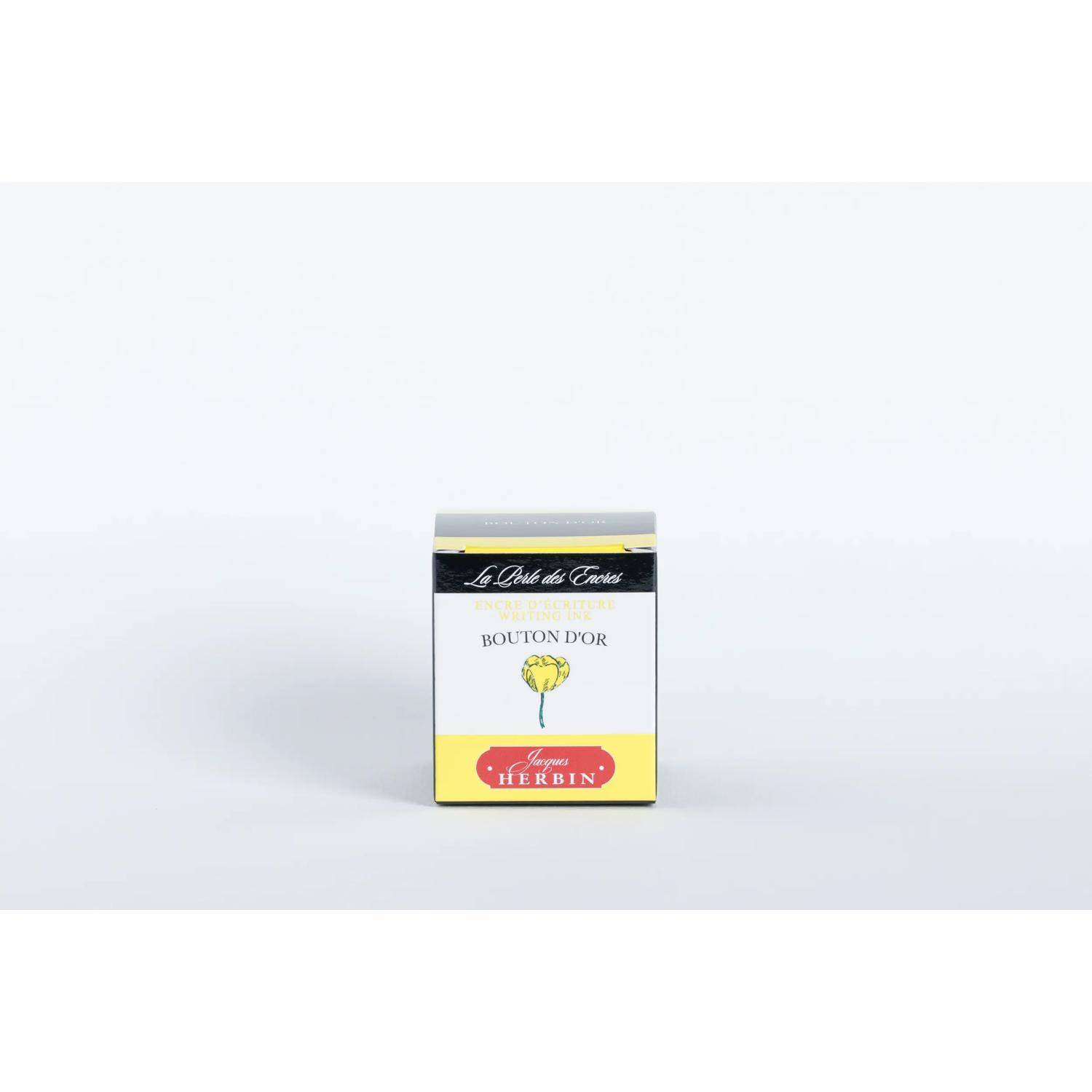 Jacques Herbin 4x Tinte + Tintenroller Flakon 30 ml Butterblumengelb 13053T