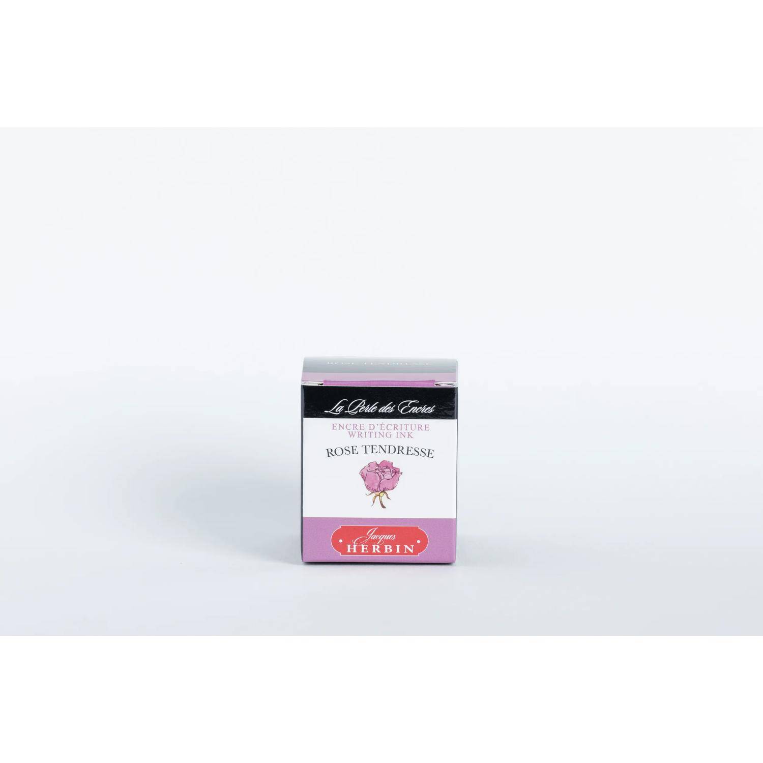 Jacques Herbin 4x Tinte für Füller + Tintenroller Flakon 30 ml Zartrosa 13061T