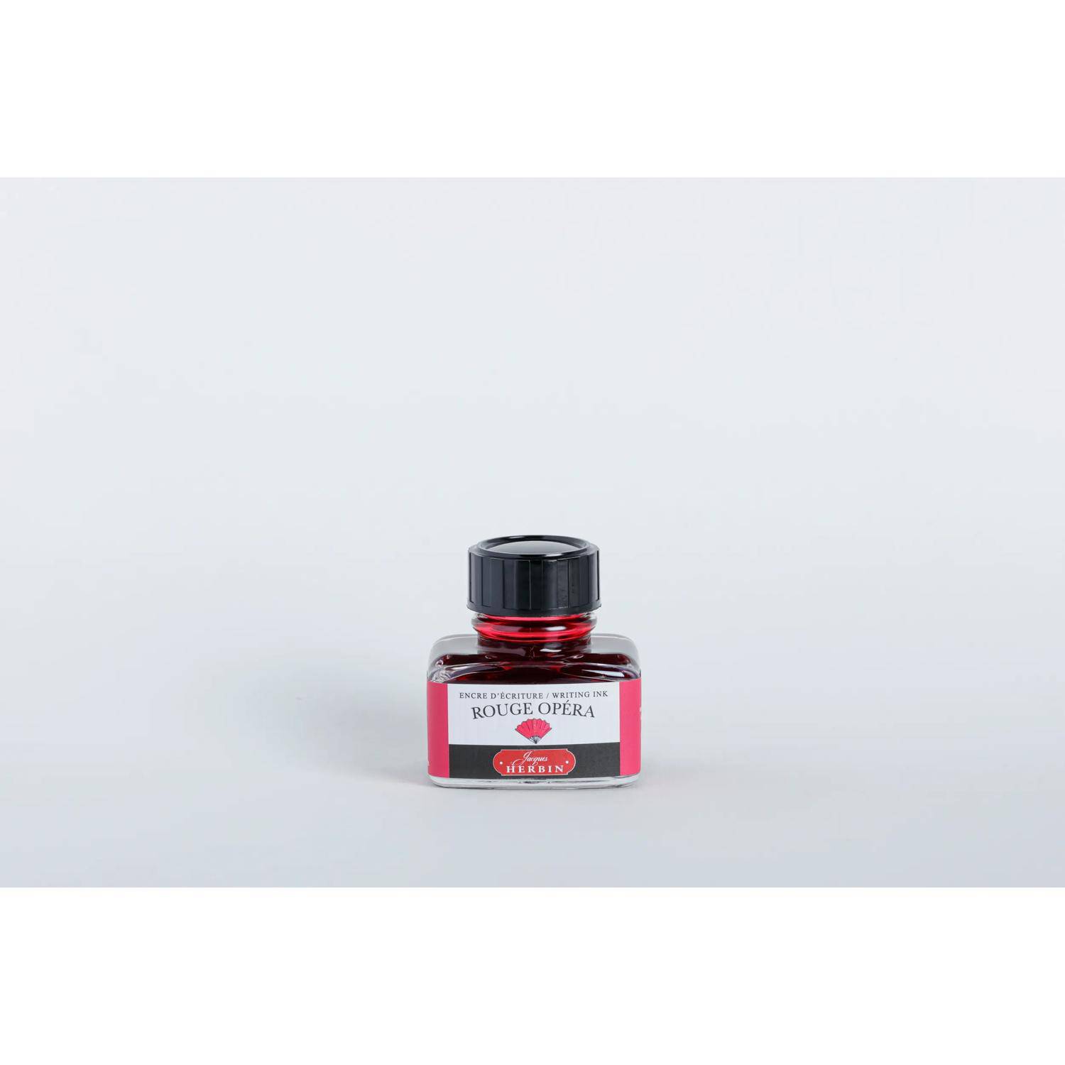 Jacques Herbin 4x Tinte für Füller + Tintenroller Flakon 30 ml Opernrot 13068T