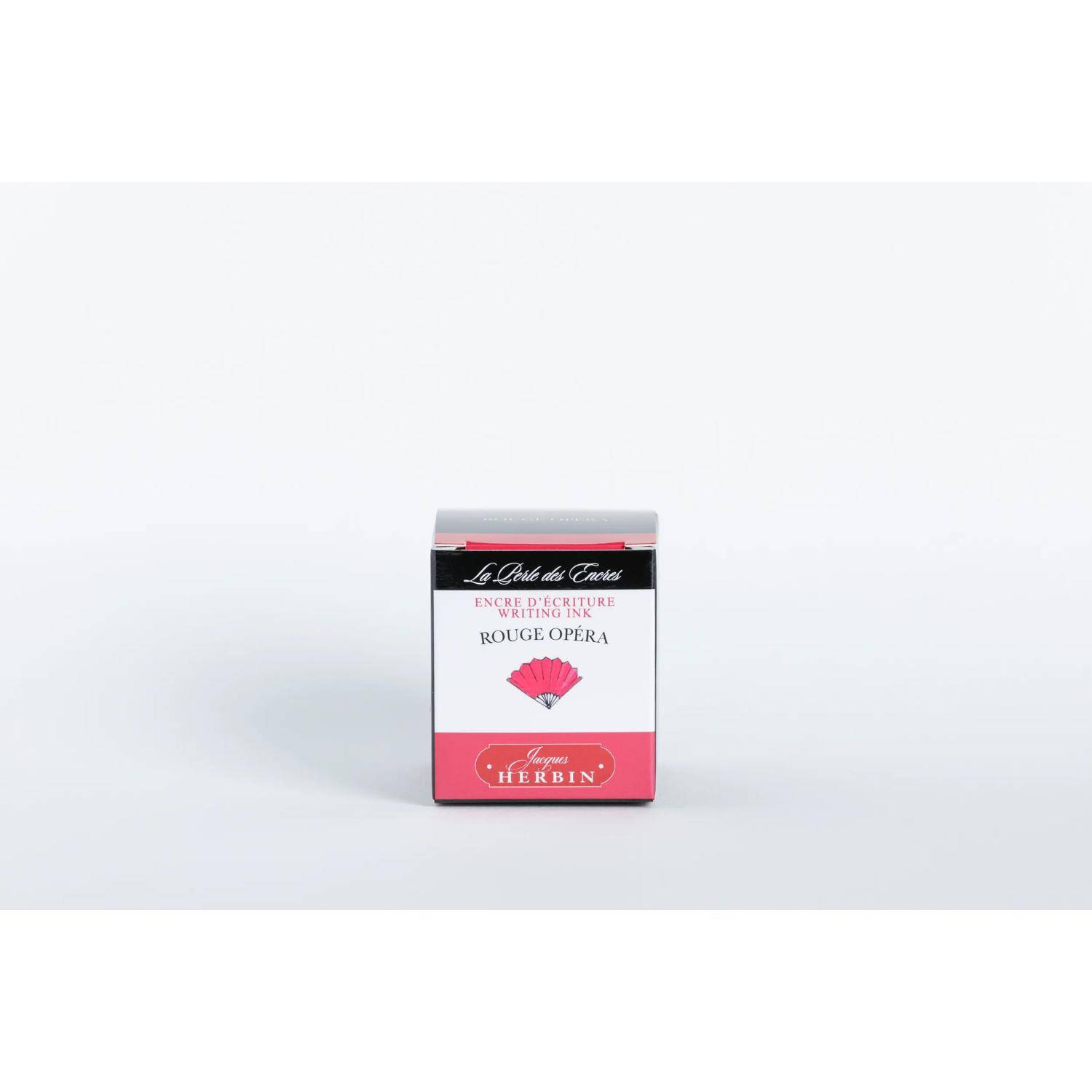 Jacques Herbin 4x Tinte für Füller + Tintenroller Flakon 30 ml Opernrot 13068T